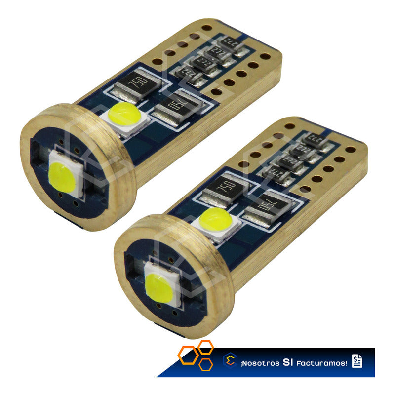 Kit 10 Focos Pellizco T10 Canbus 3 Leds Premium 1,700lm 12v