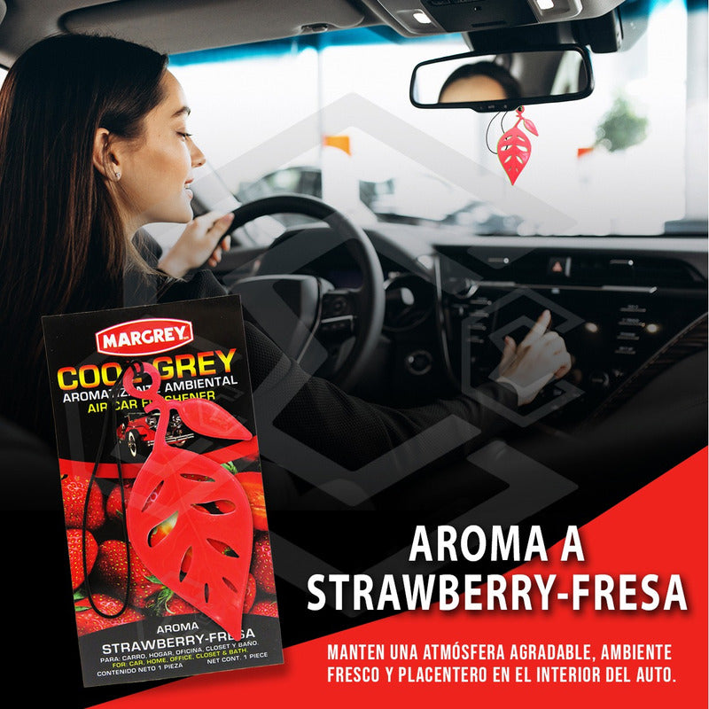 Aromatizante Auto Casa Ambiental Cool Grey Hoja Margrey 1pza