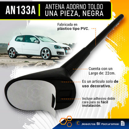 Imitación Antena Para Adorno Decorativ Universal Negra Chica Negro