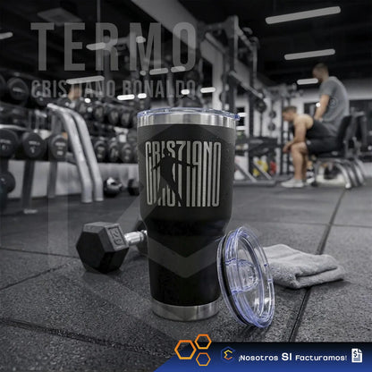 Vaso Termo Cristiano Ronaldo Cr7 Láser Acero Inoxidable 30oz Negro Vaso Termo Cristiano Ronaldo Cr7 Láser Acero Inoxidable 30oz
