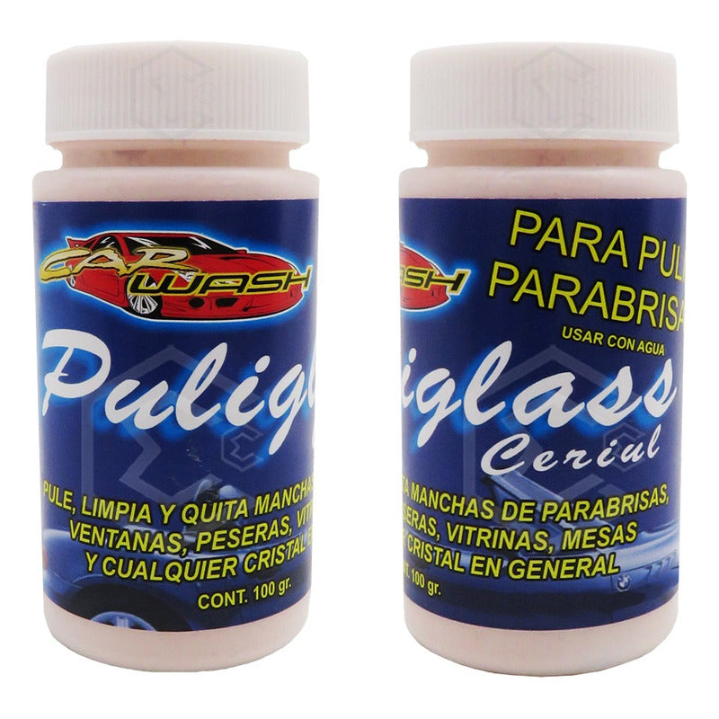 2 Pulidor De Vidrio Cristal Limpiador Quita Mancha Puliglass Rosa Claro