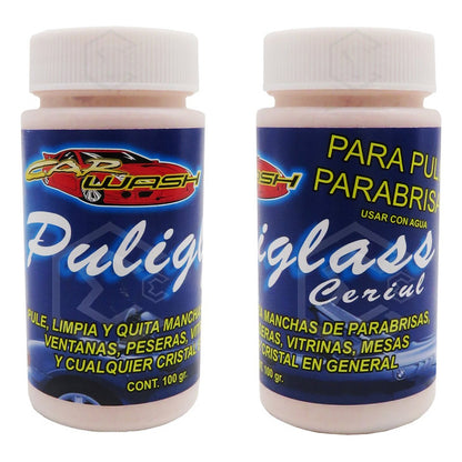 2 Pulidor De Vidrio Cristal Limpiador Quita Mancha Puliglass Rosa Claro