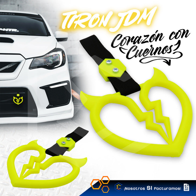 Tiron Corazon Cuernos Jdm Tsurikawa Remolque Gancho Decorati