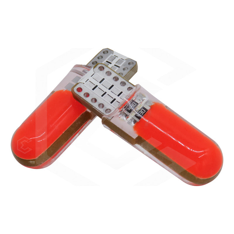 Par De Focos De Pellizco T10 12 Leds Cob Chip 80 Ma 12v