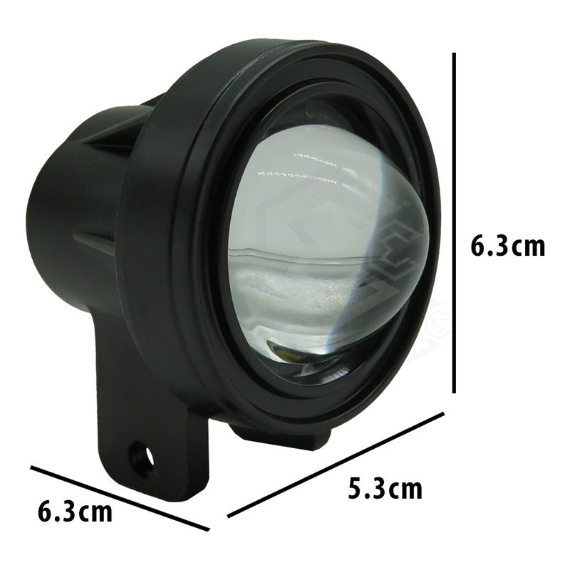 Par Faros Universal Redondo 6 Hiper Leds Bicolor Fijo 12-24v