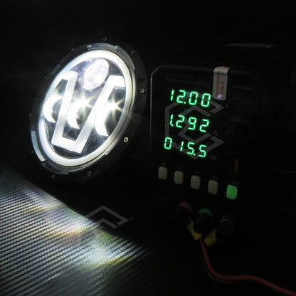 Par Faros Led 7'' Pulgadas Redondo Jeep Vocho 4 Lupas 12-24v