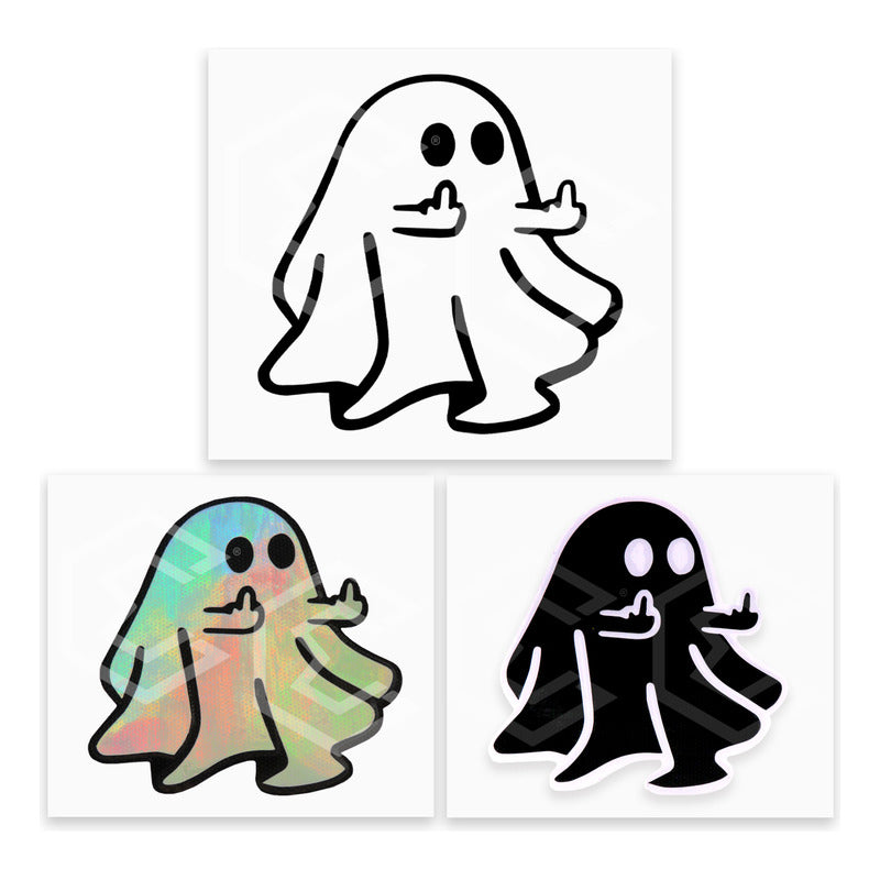 2 Calcomanía Fantasma Grosero Sticker Vinil Auto Moto 10cm