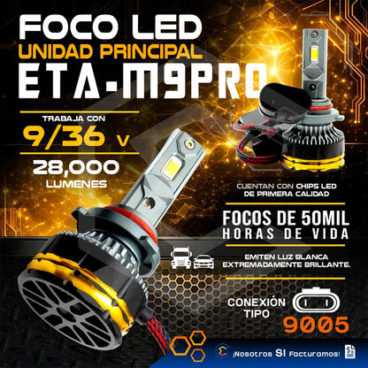 2 Focos Led 9005 Canbus Ventilador Alta Baja 28,000lm 9-36v 9005
