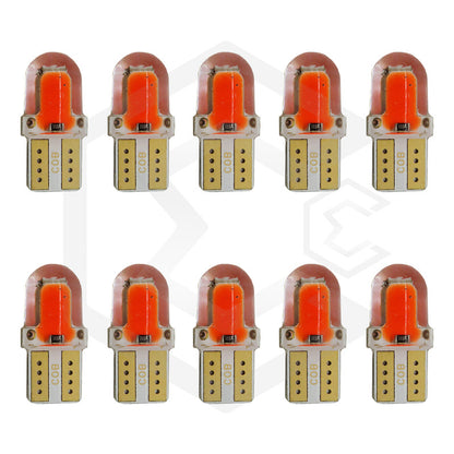 Kit 5 Pares  Focos Led Cob Pellizco T10 Silicon Auto Moto