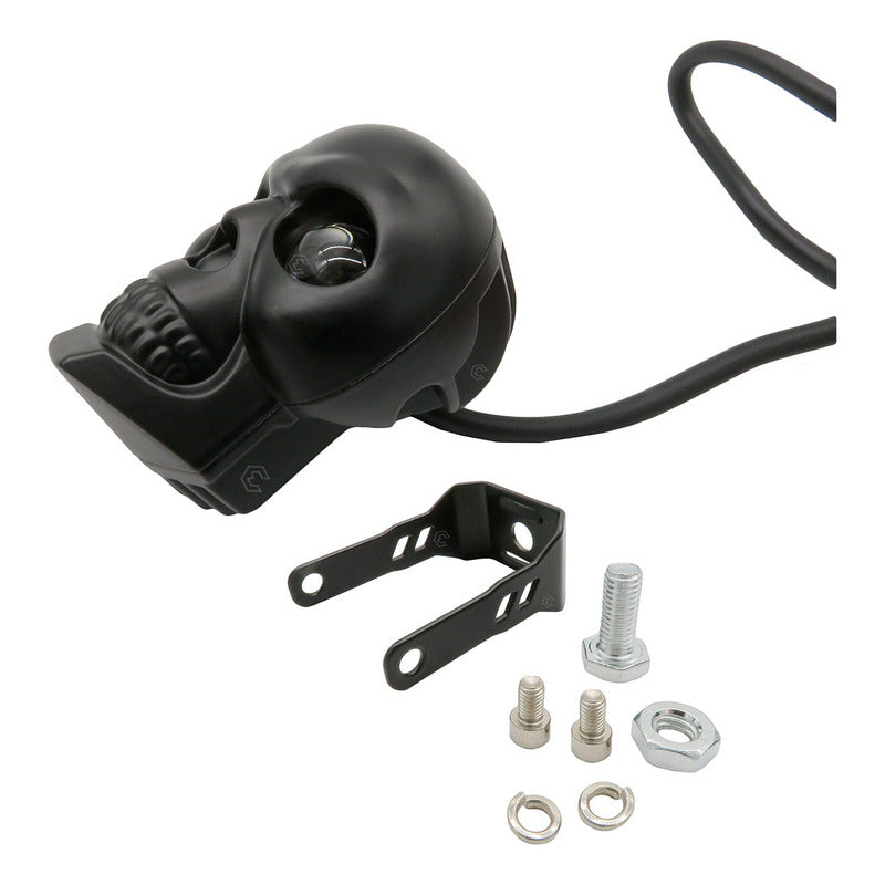2 Faros Universal Calavera 12 Leds 3 Funciones Fijo 12-24v