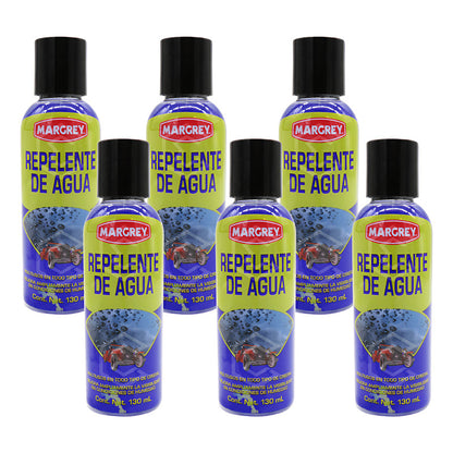 6 Repelente Agua Multiusos Cristales Parabrisas Mica Margrey