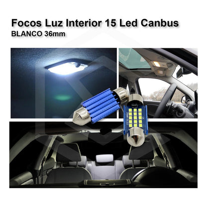 Par De Focos Luz Interior 18 Leds Canbus 31mm 36mm 39mm 41mm