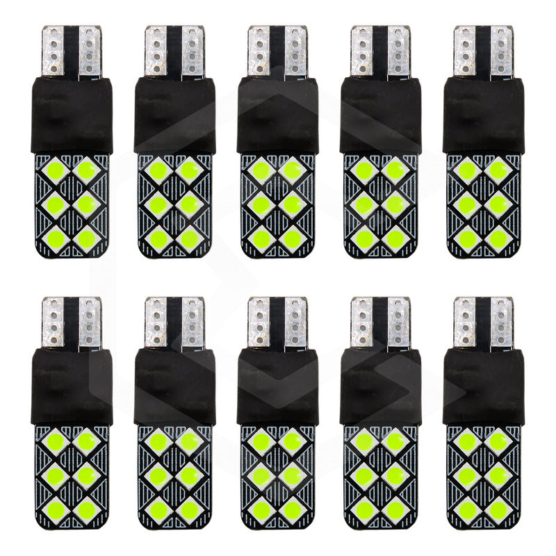 Kit 10 Focos De Pellizco 12 Led 3 Funciones D Estrobo Canbus