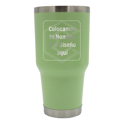 Termo Vaso Personalizado Nombre O Logo Láser 30oz Acero Inox