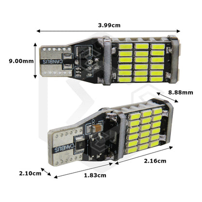 10pzs Focos Led T15 W16w Canbus 45 Smd 4014 1800lm Auto 12v