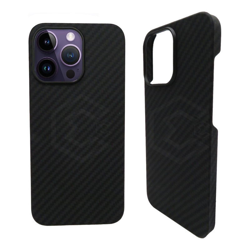 Funda Case De iPhone 13-14 Fibra De Carbono 100% Real