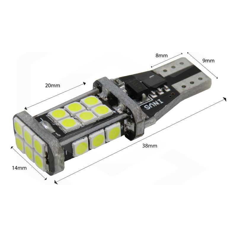 Par De Focos Canbus T15 Para Reversa 24 Leds 12 A 24v 1400lm