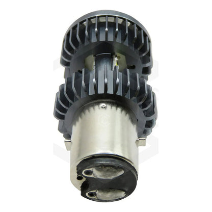 Foco Moto H4 Lupa Proyector Ba20d Bicolor 66 Led 2 Funcion T