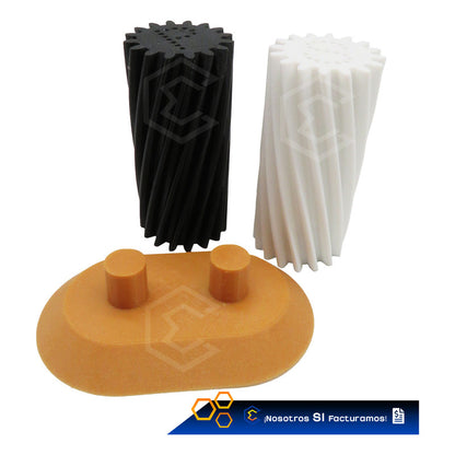 Salero Y Pimientero Con Base Cocina 3d Petg Juego 2 Piezas Blanco/negro