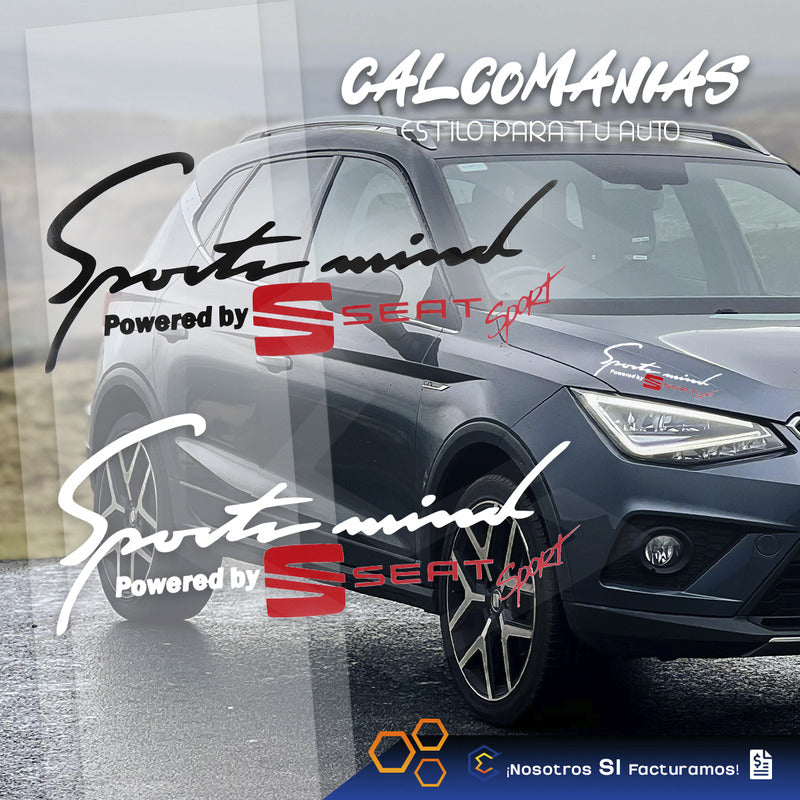 2 Calcomanía Sport Mind Mazda Sticker Vinil Auto Moto 25x10