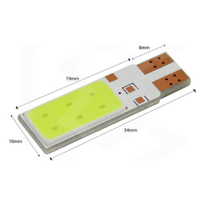 Par De Focos Pellizco T10 Led Cob Luz Interior Placa 12v