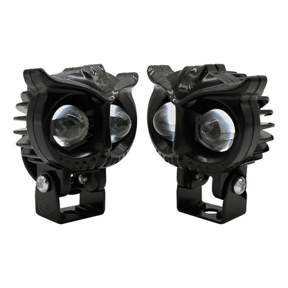 Faros Universal Búho 12 Hiperleds 3 Funciones 12-24v Bicolor