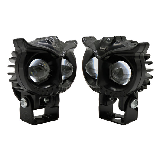 Faros Universal Búho 12 Hiperleds 3 Funciones 12-24v Bicolor