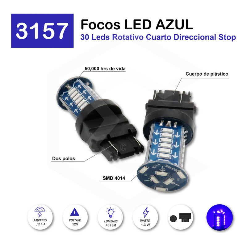 Par De Focos 1156 1157 30 Led Rotativo Estrobo Calaveras 12v