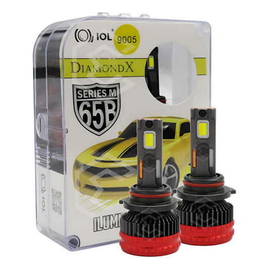 2 Focos 9005 12 Led Csp Bicolor Ventilador Alta Baja 14000lm 9005