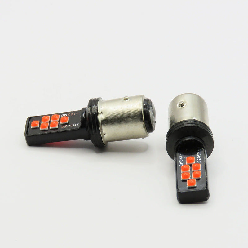2 Focos 12 Led Canbus Cuarto Stop 12-24v 1156 57 3157  7507
