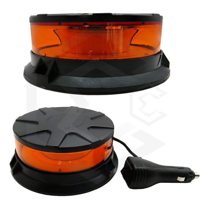 Torreta 48 Leds Ambar 12-24v 72w Ip65 Con Iman 20 Funciones