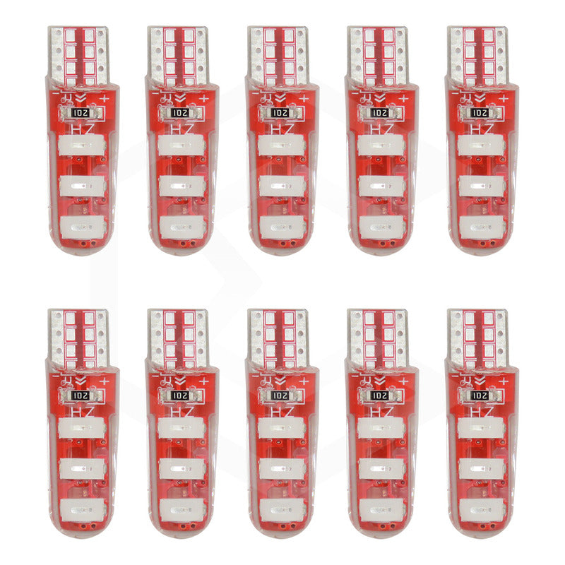 Kit De 10 Focos De Pellizco T10 6 Gel Leds Smd Alta Potencia