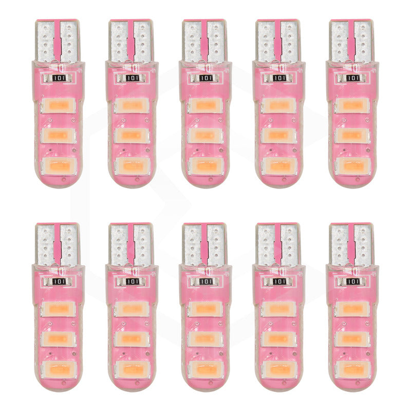 Kit De 10 Focos De Pellizco T10 6 Gel Leds Smd Alta Potencia