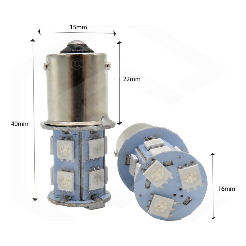 2 Focos 1157 1156 1176 3157 7440 7443 13 Leds Fijo Par Focos