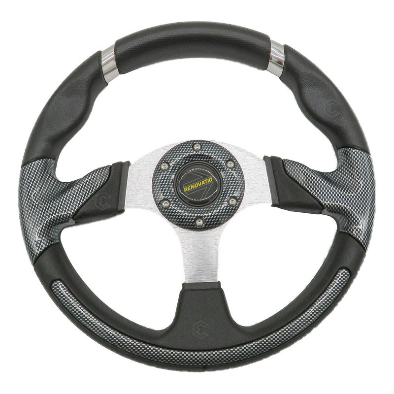 Volante Deportivo Universal De Metal Con Agarre En Cromo