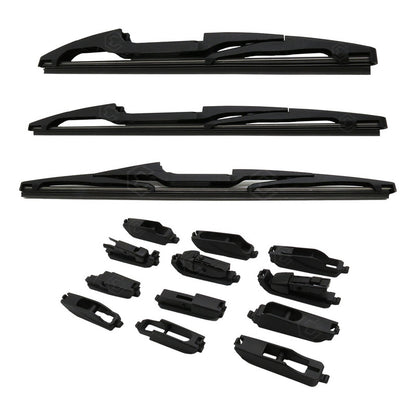Pluma Limpiaparabrisas Trasera 10  12'' 14  12 Adaptadores