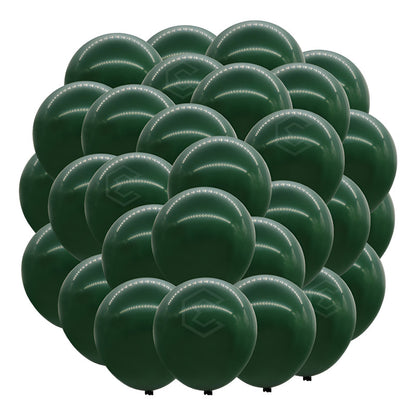 Bolsa 25 Globos Verde Oscuro Brillos #18 Fiestas Bodas Latex Verde Oscuro Brilloso