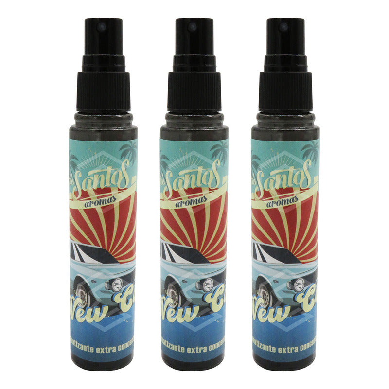 3 Aromatizante Botella Spray Liquido 60ml Auto Casa Ambiente