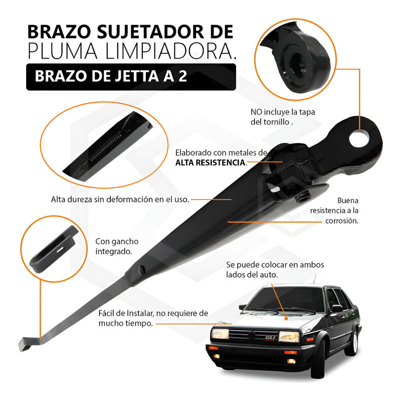 Par 2 Brazo Limpiador Parabrisas Golf Jetta A2 1987 Al 1992