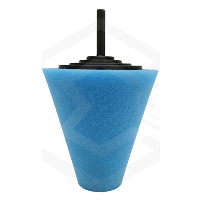 3 Conos Para Pulido De Rines Esponja Marca Etari Azul Corte 40