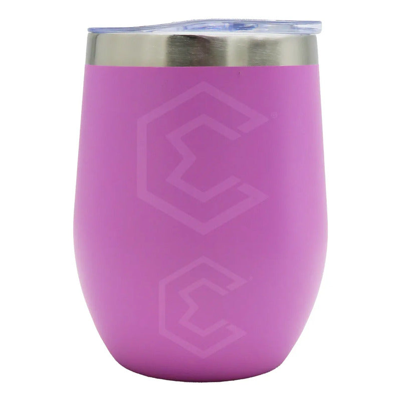 Termo Vaso Whiskero Personalizado Nombre O Logo Láser 12oz Rosa
