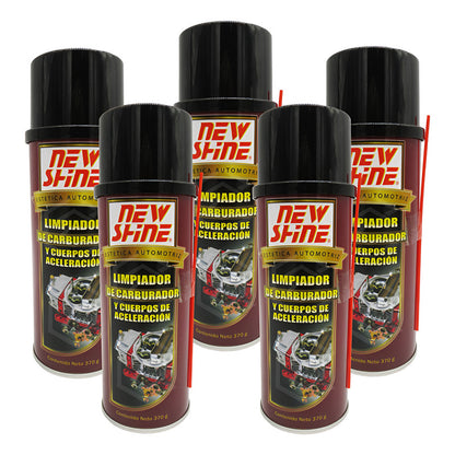5 Limpiador De Carburador Carbuclean Cuerpo De Aceleracion Blanco