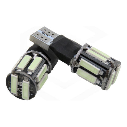 Kit 10 Focos De Pellizco 10 Led Canbus Fijo + Estrobo T10