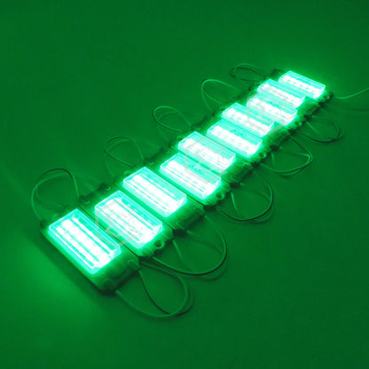 10 Módulo Rect 6led Mz-65 Alta Intensidad Color A Elegir 12v