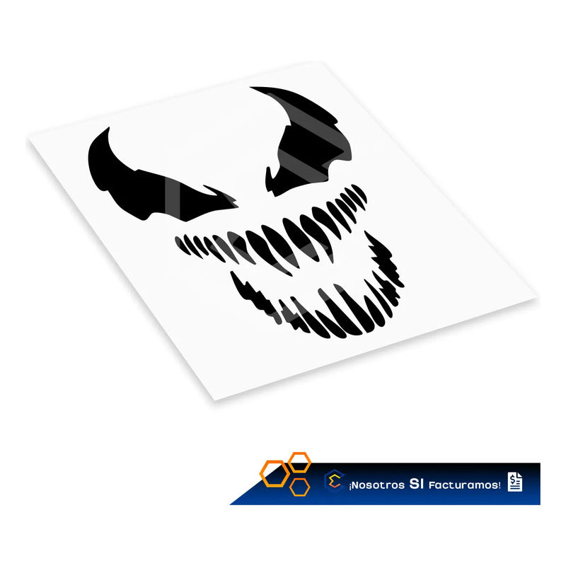 Calcomanía Venom Carnage Negro Sticker Vinil Auto Moto 19cm