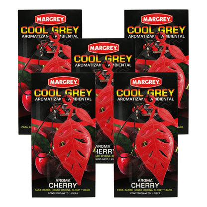 Aromatizante Auto Casa Ambiental Cool Grey Hoja Margrey 5pza