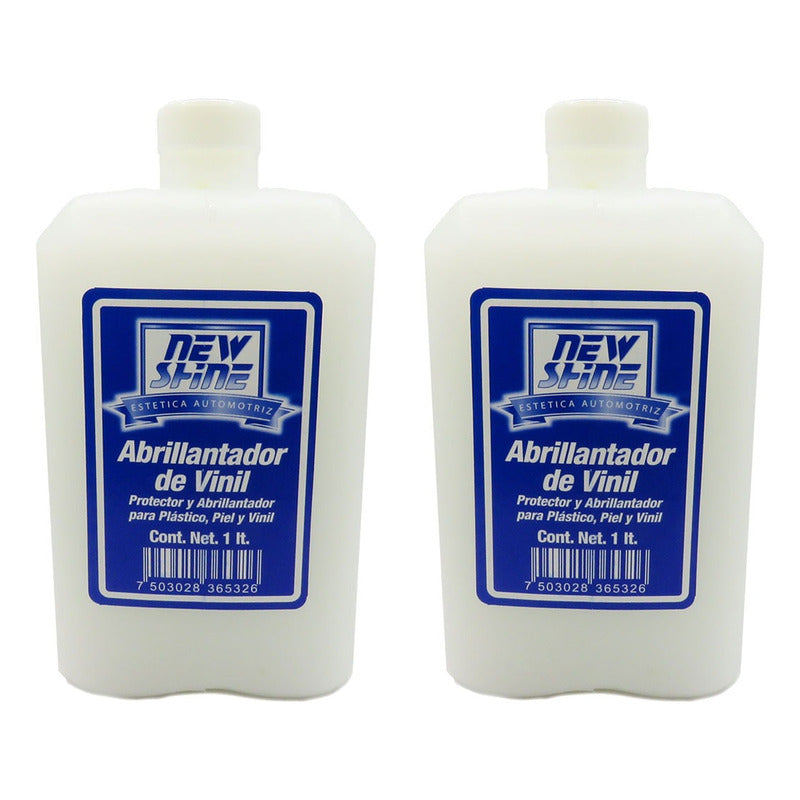 2 Abrillantador De Vinil Plastico Y Piel Liquido 1000ml Transparente