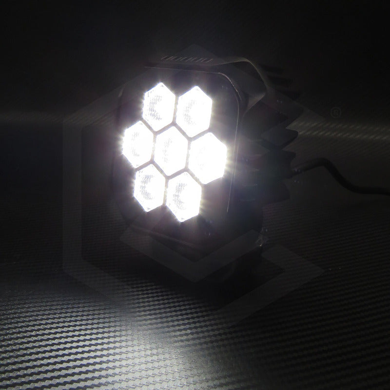 Par Faros 7 Led Luz Blanca Panal Rzr Can Am Atv 35.4w 10-30v