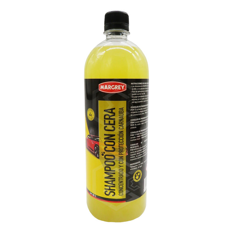 5 Shampoo Con Cera Platinum Auto Moto 1l Alta Espuma Margrey