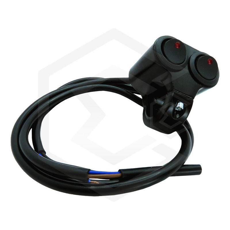 Doble Switch Interruptor Para Moto On/off C/luz Metalico